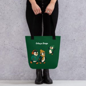 Tote bag Penguins verde