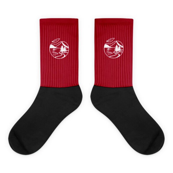 Calcetines Orbayu Drops Classic White rojo