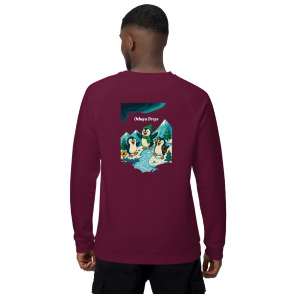 unisex-organic-raglan-sweatshirt-burgundy-back-693c4b9a69721.jpg Sudadera orgánica Penguins