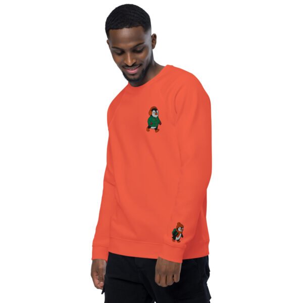 unisex-organic-raglan-sweatshirt-burnt-orange-left-front-693c4b9a6b341.jpg Sudadera orgánica Penguins