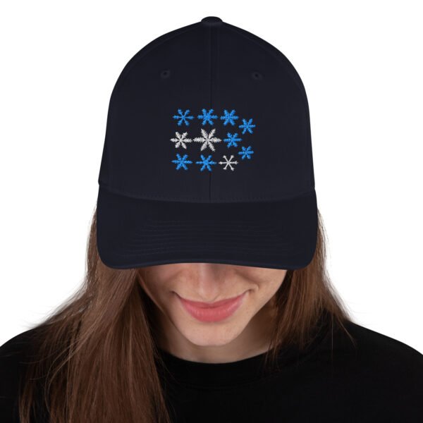 closed-back-structured-cap-dark-navy-front-6968003a7a2e7.jpg Gorra Orbayu Snowflakes dark navy