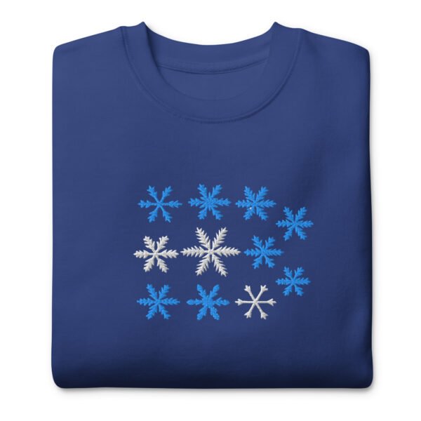 unisex-premium-sweatshirt-team-royal-front-69679754b79ab.jpg Sudadera Orbayu Snowflakes azul