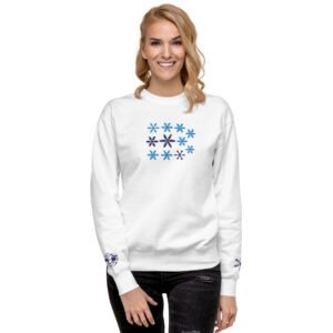 Sudadera Orbayu Snowflakes blanca