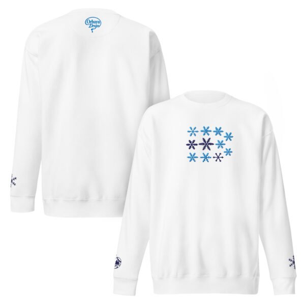 Sudadera Orbayu Snowflakes blanca