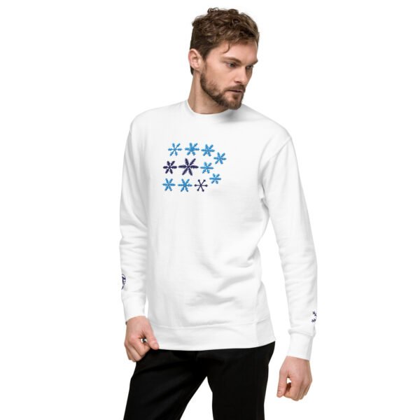 Sudadera Orbayu Snowflakes blanca