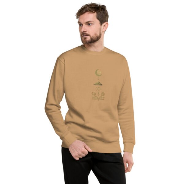 unisex-premium-sweatshirt-khaki-front-698f8d0f6fbe6.jpg Sudadera premium Orbayu Moonfall