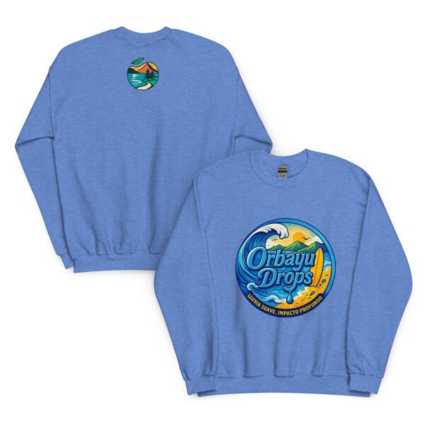 unisex-crew-neck-sweatshirt-heather-deep-royal-front-and-back-69df6c66908be.jpg Sudadera Orbayu Blue Wave